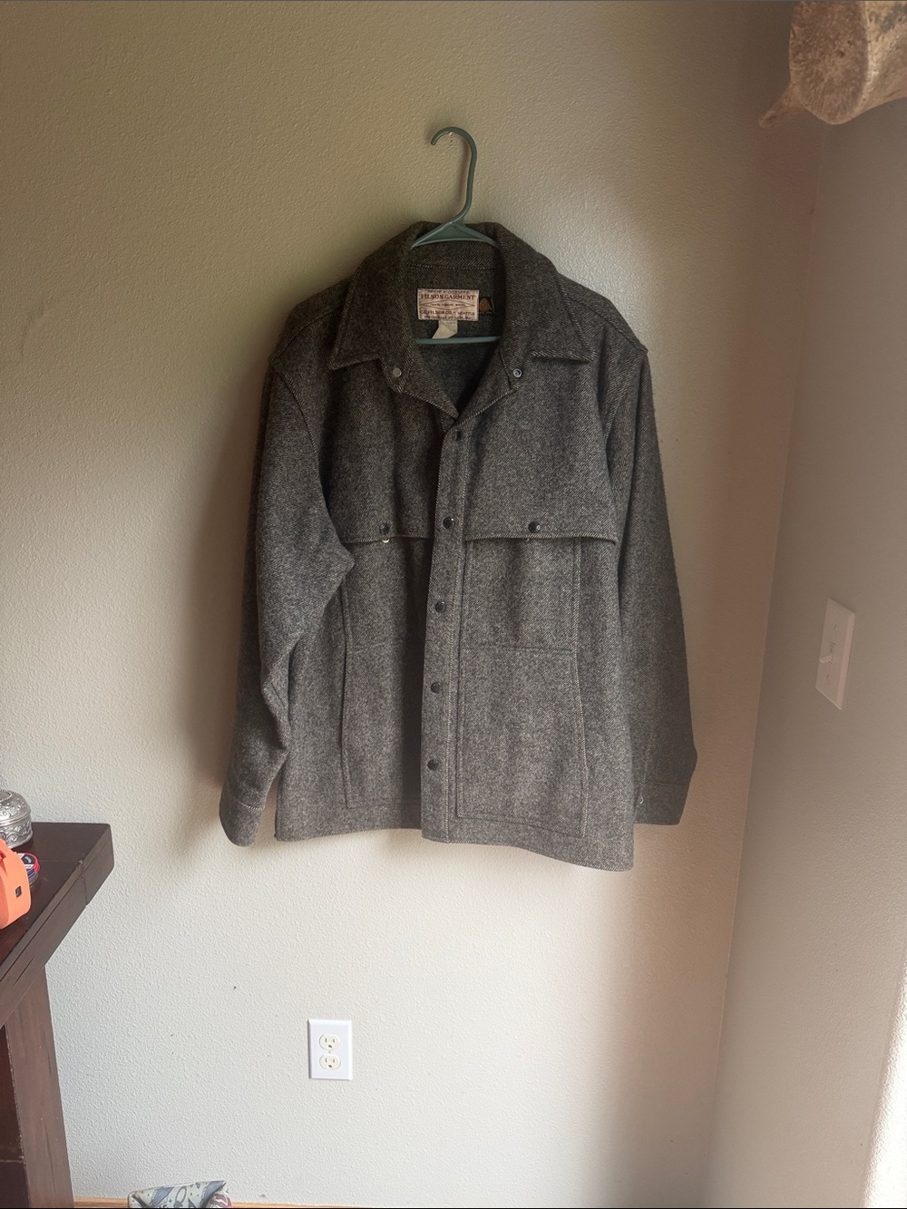 Filson Gray Military Wool-Blend Field Jacket